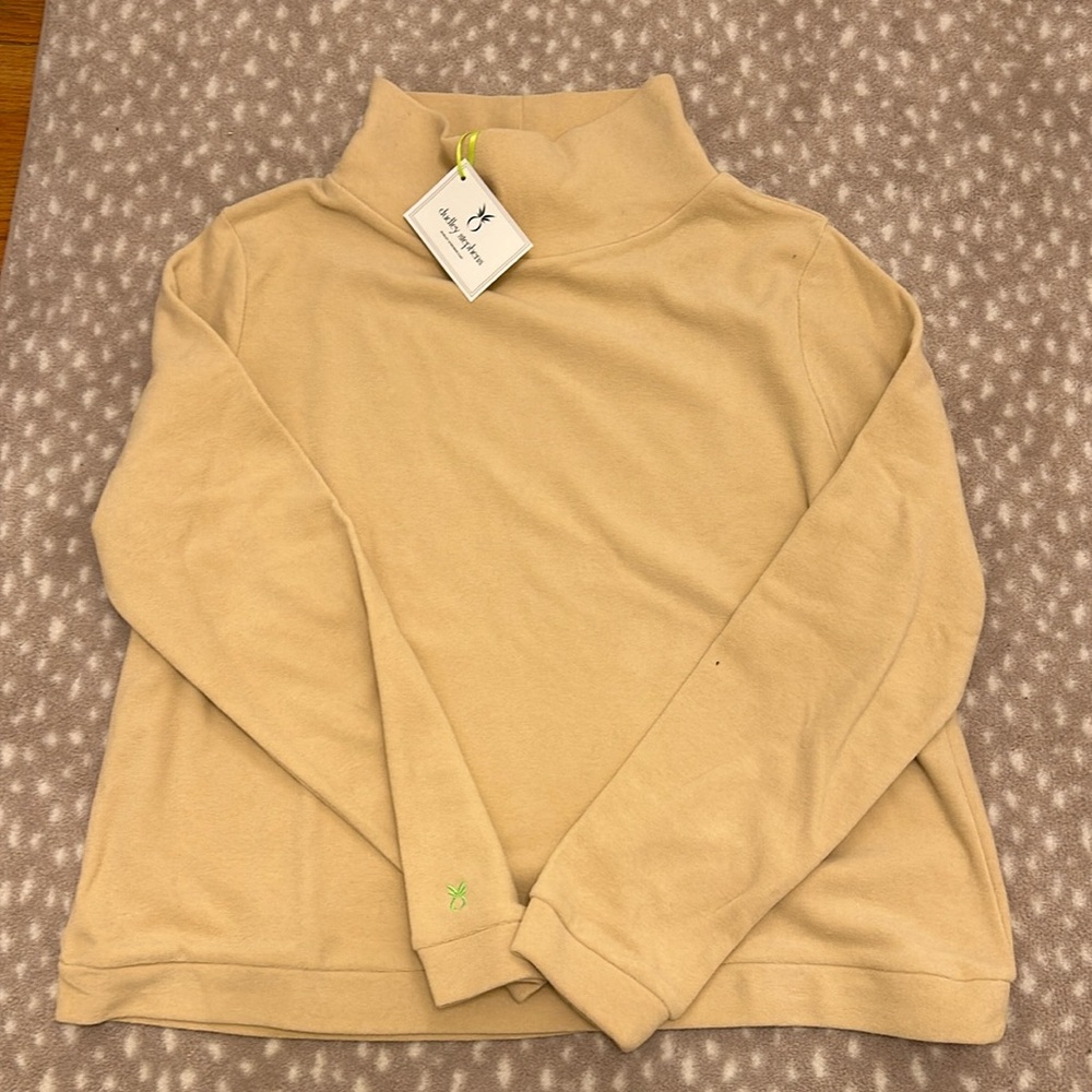 Dudley Stephens Camel/Tan Mock Neck Pullover
